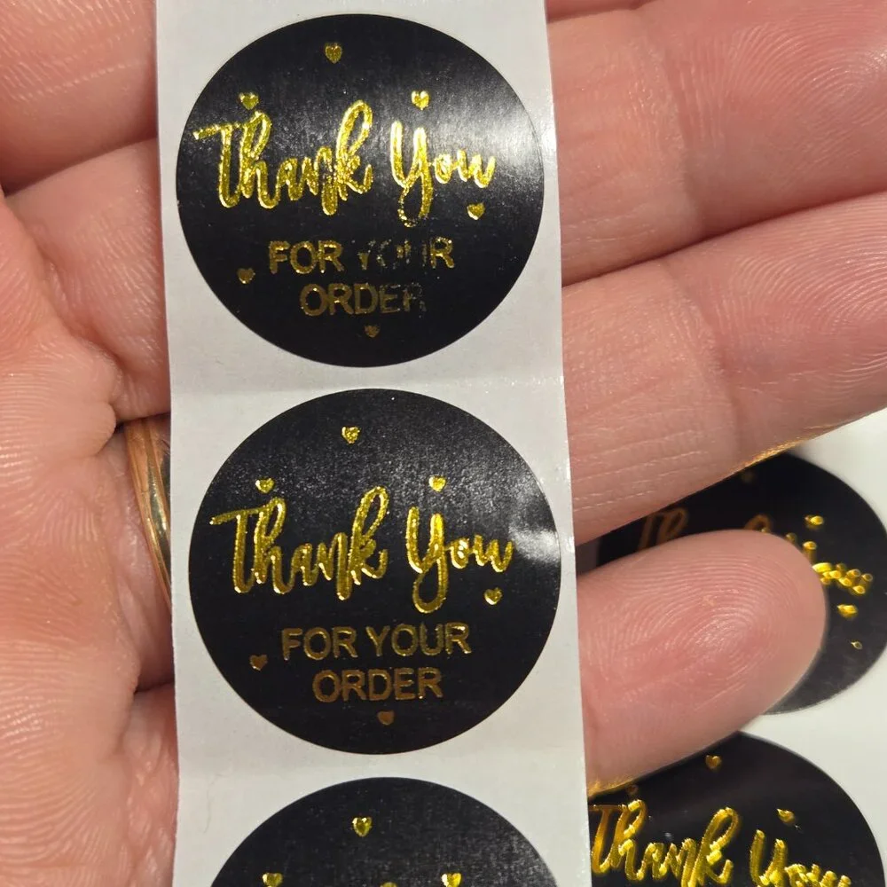 200 thank you for your order stickers size 1”